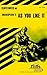 Cliffsnotes on Shakespeare's as You Like It