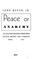 Peace or Anarchy