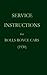 Service Instructions for Rolls-Royce Cars by Rolls Royce