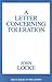 Letter Concerning Toleration (Great Books in Philosophy)