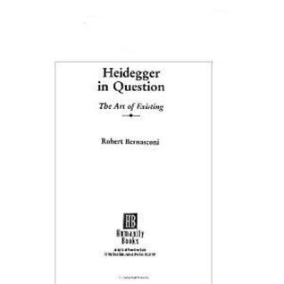 Heidegger in Question (Philosophy and Literary Theory)