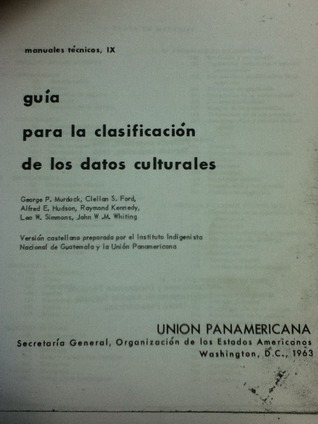 Guía para la clasificación de los datos culturales