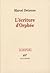 L'écriture d'Orphée