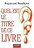 Quel est le titre de ce liv...