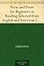 Verse and Prose for Beginners in Reading Selected from English and American Literature