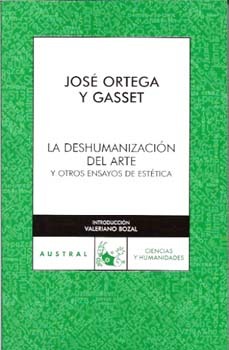 Portada de La deshumanización del arte, de José Ortega y Gasset