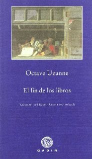 Portada de El fin de los libros, de Octave Uzanne