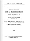 Apuntes sintéticos sobre la masonería en México durante los años de 1806 a 1921