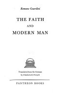 The Faith and Modern Man (Hardcover)