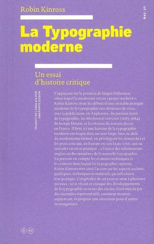 La Typographie moderne : Un essai d'histoire critique