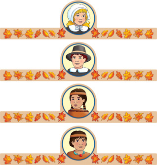 Thanksgiving Feast Readers Theater Headbands and Play Script