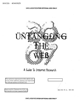 Untangling the Web A Guide to Internet Research