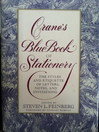Crane's Blue Book of Stationery (Hardcover)