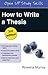 How To Write A Thesis