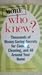 More Who Knew?: Thousands o...