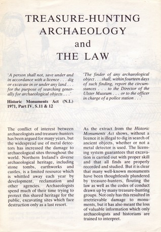 Treasure-Hunting, Archaeology and the Law
