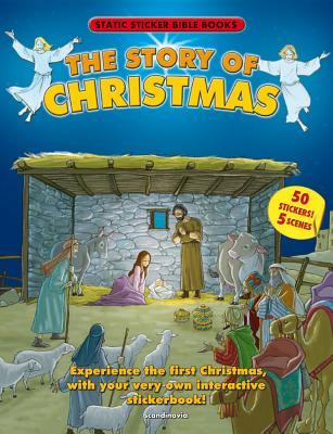 Christmas- The Story of Christmas Reusable Static Sticker-Children s Bible-Christmas Carol-Christmas Gifts-Angels-Baby Jesus-Joseph-Mary-Manger-Bright Star-Wise Men-Peace on Earth-Good Will-The Savior is Born- 2nd Edition Soft Cover