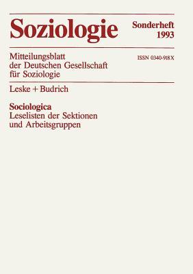 Sociologica: Leseliste der Sektionen und Arbeitsgruppen (German Edition)