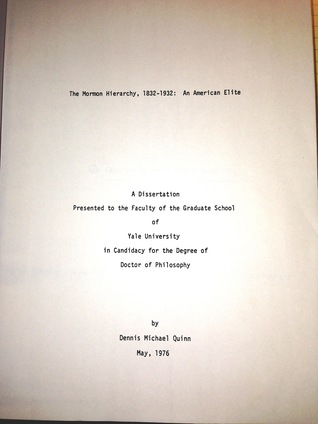 The Mormon Hierarchy, 1832-1932: An American Elite (Library Binding)