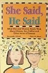 She Said, He Said: What Men and Women Really Think About Money, Sex, Politics and Other Issues of Essence She Said, He Said: What Men and Women Really Think About Money, Sex, Politics and Other Issues of Essence