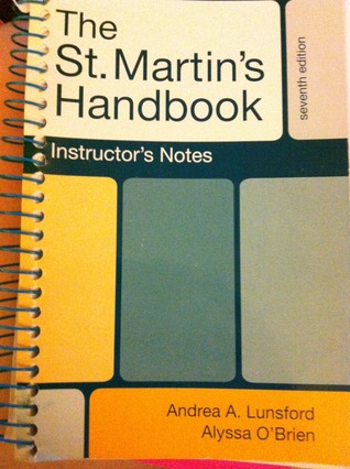 The St. Martin's Handbook Instructor's Notes (Spiral-bound)