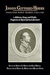 Selected Early Works, 1764-1767: Addresses, Essays, and Drafts; Fragments on Recent German Literature