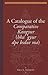 A Catalogue of the Comparative Kangyur (bka' 'gyur dpe bsdur ma) by Paul G. Hackett