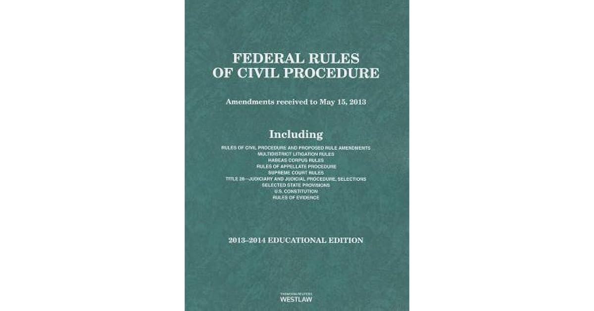 Federal Rules of Civil Procedure by West Academic Publishing