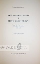 The Minority Press & The English Crown 1558-1625