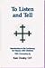 To Listen and Tell: A Commentary on the Introduction to the Lectionary for Masses With Children