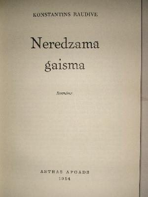 Neredzamā gaisma (Hardcover)