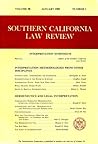 Southern California Law Review: Interpretation Symposium (Vol. 58, No. 1)