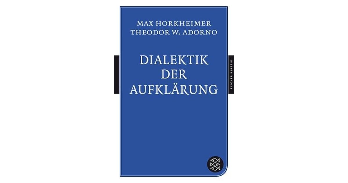 Dialektik Der Aufklärung Pdf Dialektik der Aufklärung by Theodor W. Adorno