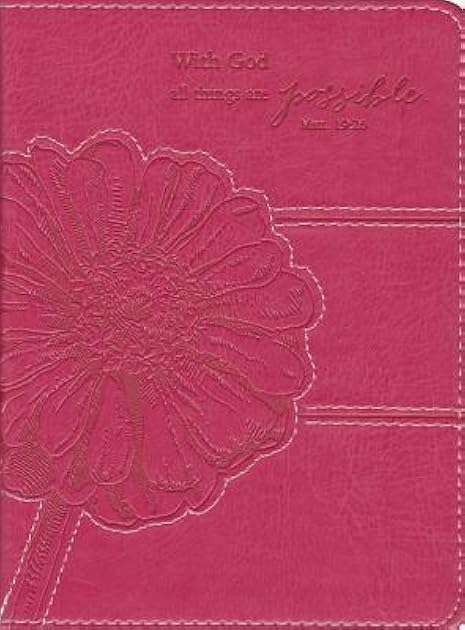 Christian Art Gifts Classic Handy-sized Journal All Things Are Possible Mathew 19:26 Bible Verse Inspirational Scripture Notebook 240 Ruled Pages, 5.7