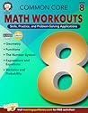 Mark Twain Common Core Math Workouts Resource Book, Grade 8, Ages 13 - 14, 64 Pages