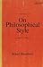 On Philosophical Style
