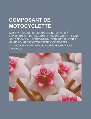 Composant de Motocyclette: Lampe a Incandescence Halogene, Moteur a Explosion, Bougie D'Allumage, Carburateur, Chaine, Joint de Cardan, Porte-A-F