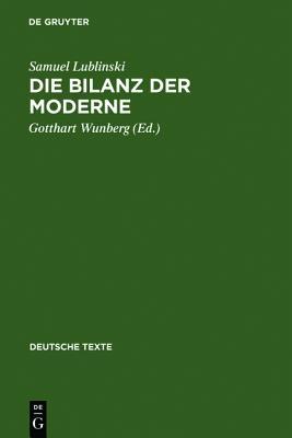 Die Bilanz der Moderne (Deutsche Texte, 29) (German Edition)