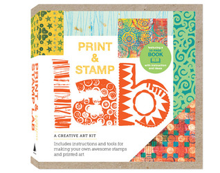 Print and Stamp Lab Kit: A Creative Art Kit, Includes instruction and tools for making your own awesome stamps and printed art Burst: featuring a 32-page book with instruction and ideas