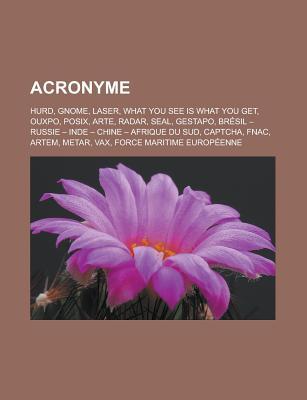 Acronyme: Hurd, Gnome, Laser, What You See Is What You Get, Ouxpo, Posix, Arte, Radar, Seal, Gestapo, Bresil Russie Inde Chine Afrique Du Sud, Captcha, Fnac, Artem, Metar, VAX, Force Maritime Europeenne