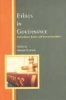 Ethics in Governance: innovations,Issues and Instrumentalities