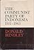 The Communist Party of Indonesia, 1951-1963 by Donald Hindley