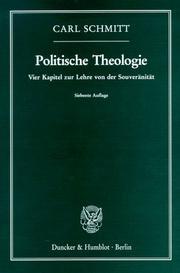 Politische Theologie, Bd.1, Vier Kapitel zur Lehre von der Souveränität
