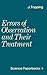 Errors of Observation and their Treatment (Science Paperbacks)