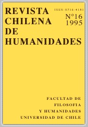 Revista Chilena de Humanidades 16 (Revista Chilena de Humanidades #16)