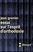 Essai sur l'esprit d'orthod...