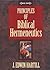 Principles of Biblical Hermeneutics