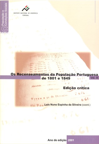Os Recenseamentos da População Portuguesa de 1801 e 1849. Edição Crítica - Vol. III