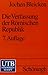 Die Verfassung der Römischen Republik by Jochen Bleicken