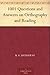 1001 Questions and Answers on Orthography and Reading
